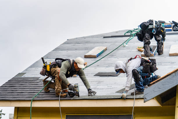 Professional Gutter Installation technician working in Hancock, NH